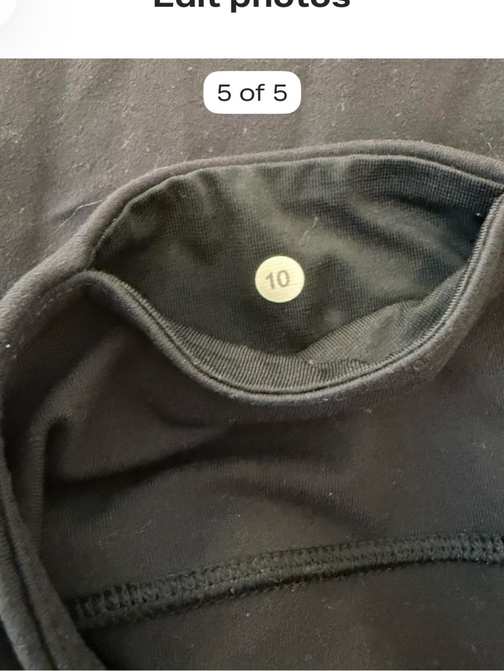 lululemon athletica Black High-Rise Leggings SZ 10 - Picture 5 of 5